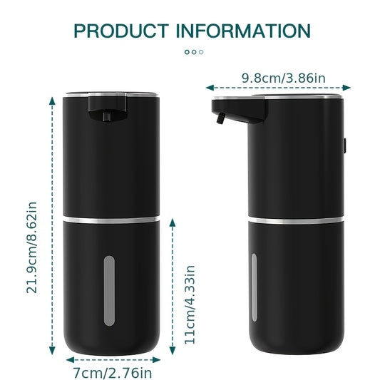 380ml Automatic Soap Dispenser with Touch Sensor - -Powered Wall-Mounted Hand Soap Dispenser, Battery, 1.5A Fast Charging