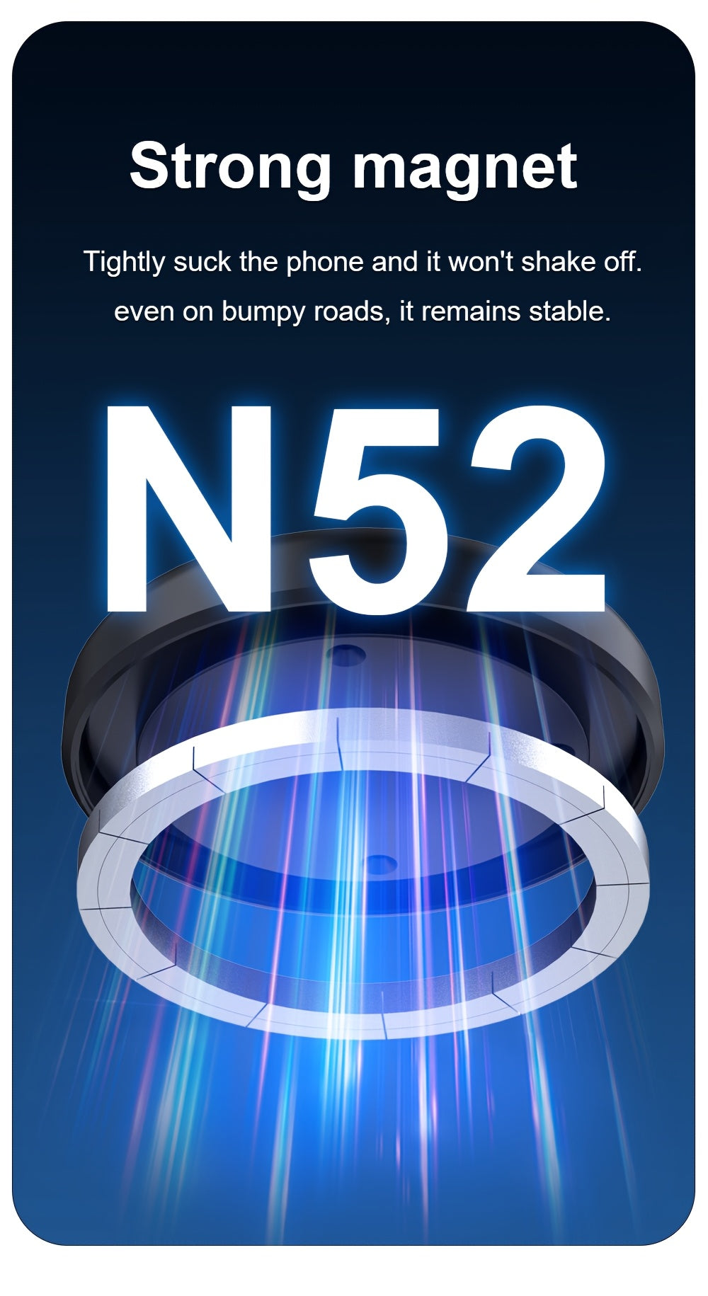 Upgraded Magnetic Phone Holder with 360° Rotation & Retractable Design - Strong Suction Cup, Adjustable Wall Mount for Car, Gym, Desk Car Phone Holder