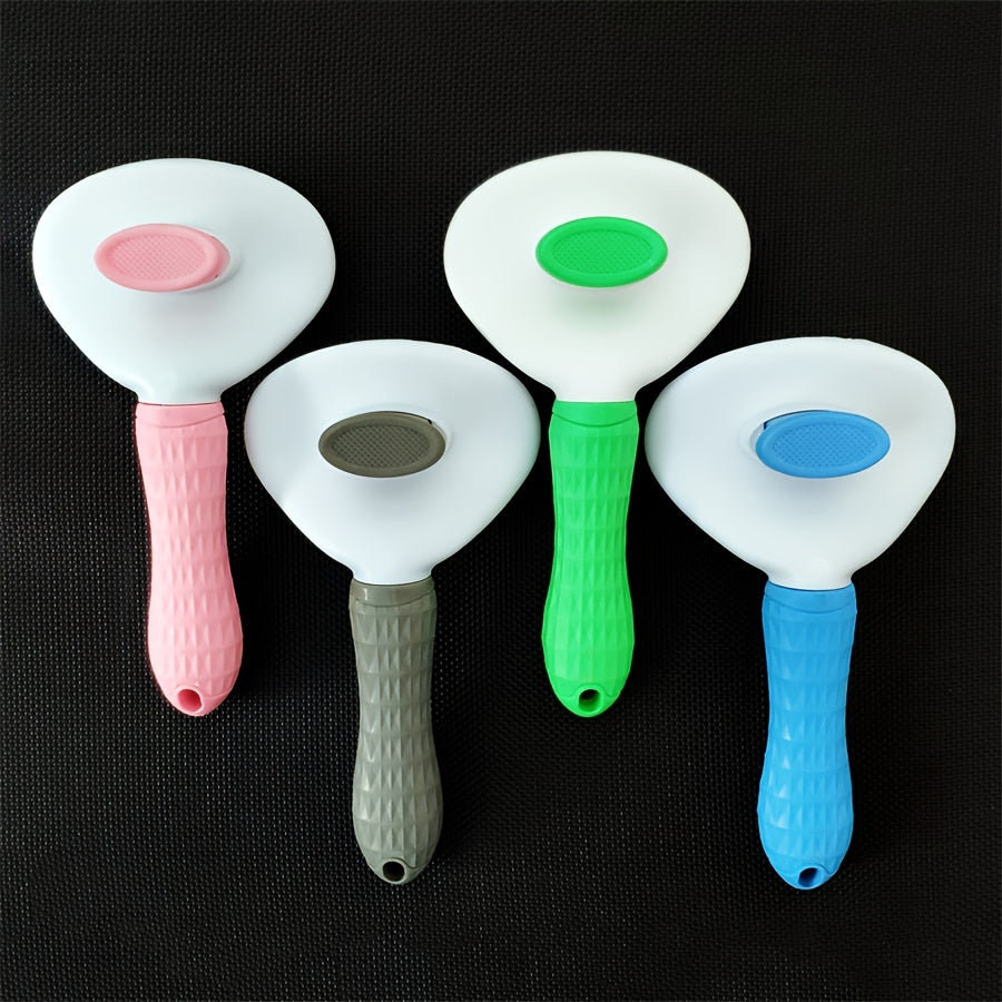 New Shedding Brush For Dogs and Cats, Self Cleaning Pet Brush For Grooming Long Short Haired Dogs and Cats.