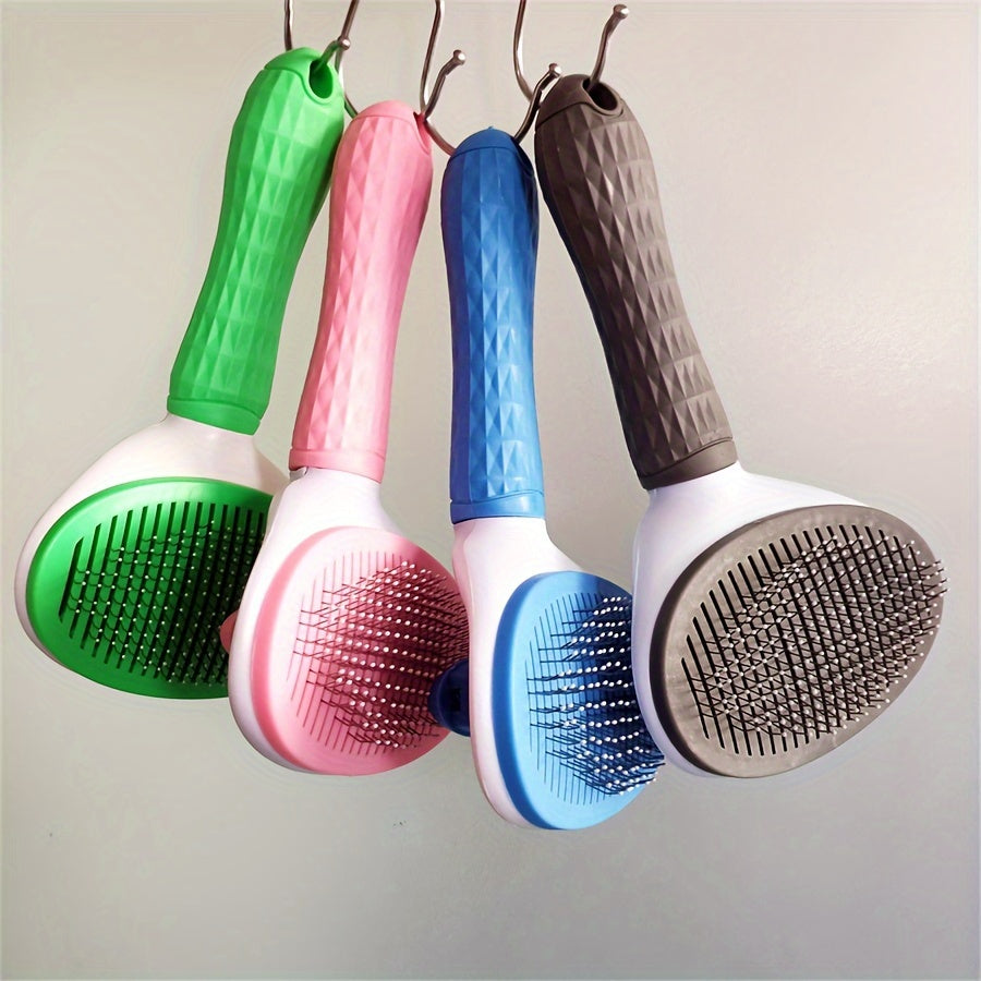 New Shedding Brush For Dogs and Cats, Self Cleaning Pet Brush For Grooming Long Short Haired Dogs and Cats.
