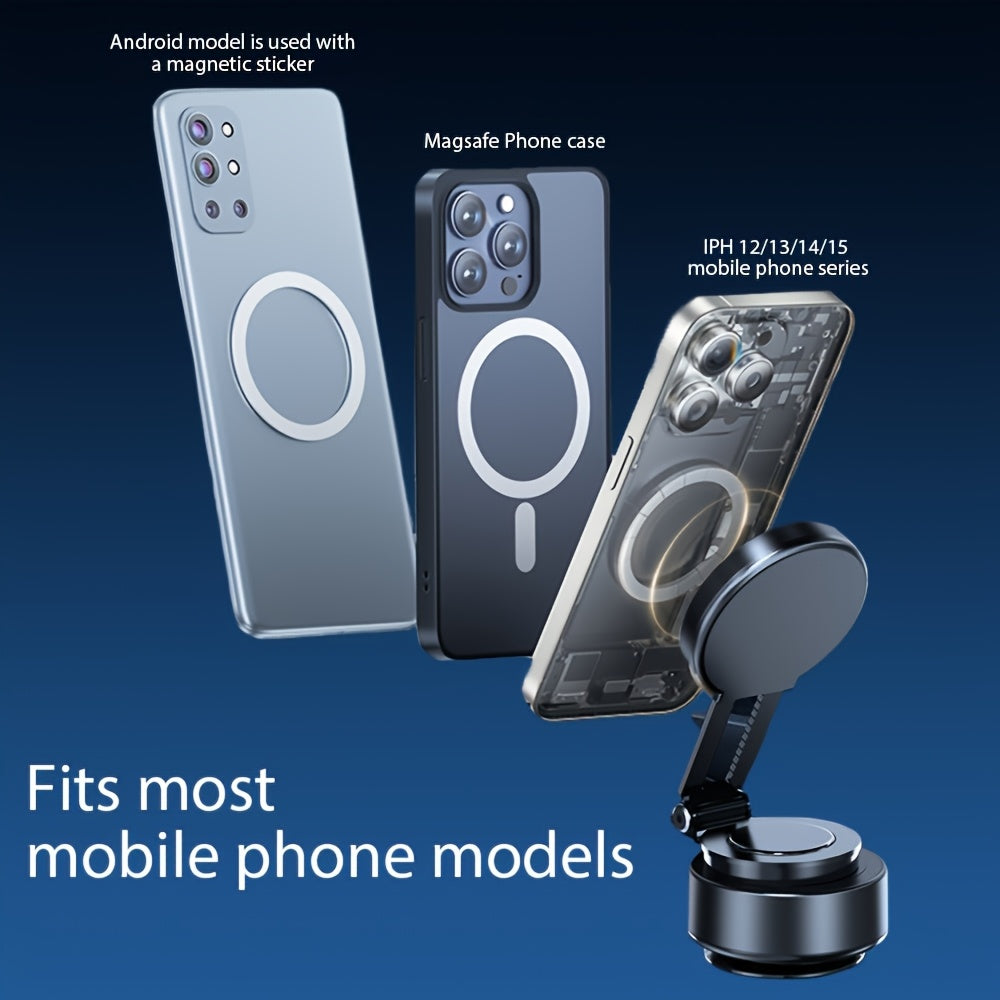 Upgraded Magnetic Phone Holder with 360° Rotation & Retractable Design - Strong Suction Cup, Adjustable Wall Mount for Car, Gym, Desk Car Phone Holder