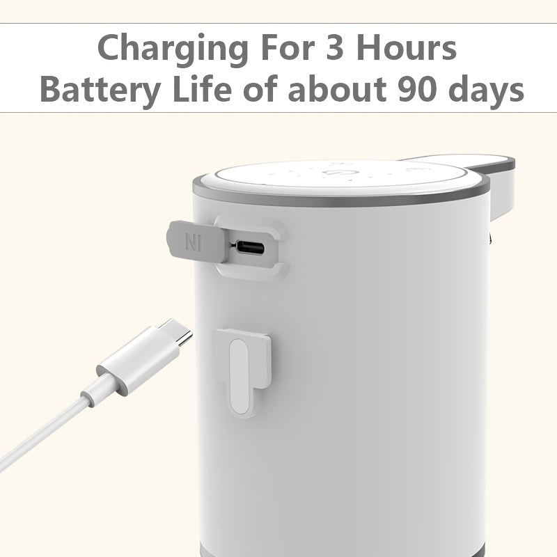 380ml Automatic Soap Dispenser with Touch Sensor - -Powered Wall-Mounted Hand Soap Dispenser, Battery, 1.5A Fast Charging