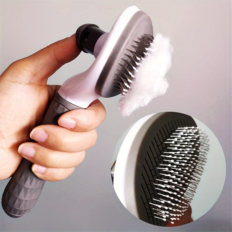 New Shedding Brush For Dogs and Cats, Self Cleaning Pet Brush For Grooming Long Short Haired Dogs and Cats.
