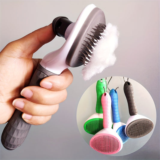 New Shedding Brush For Dogs and Cats, Self Cleaning Pet Brush For Grooming Long Short Haired Dogs and Cats.