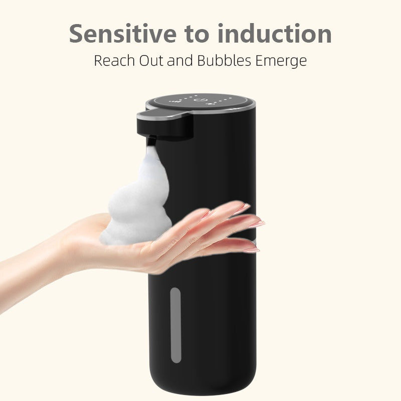 380ml Automatic Soap Dispenser with Touch Sensor - -Powered Wall-Mounted Hand Soap Dispenser, Battery, 1.5A Fast Charging