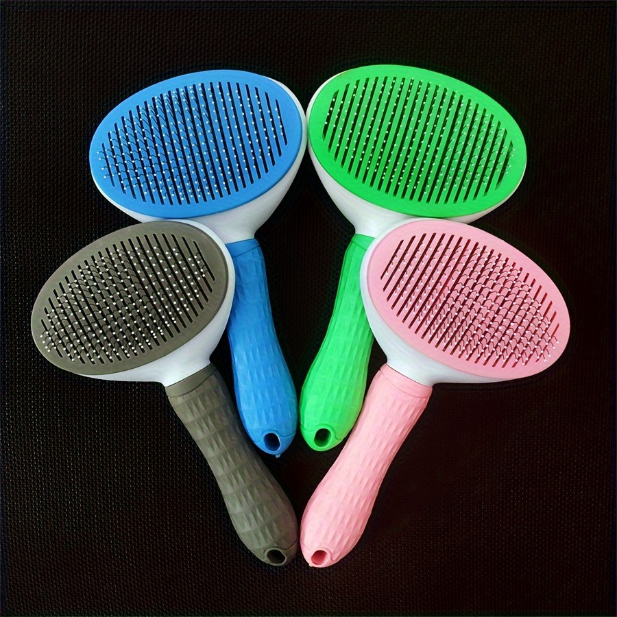 New Shedding Brush For Dogs and Cats, Self Cleaning Pet Brush For Grooming Long Short Haired Dogs and Cats.