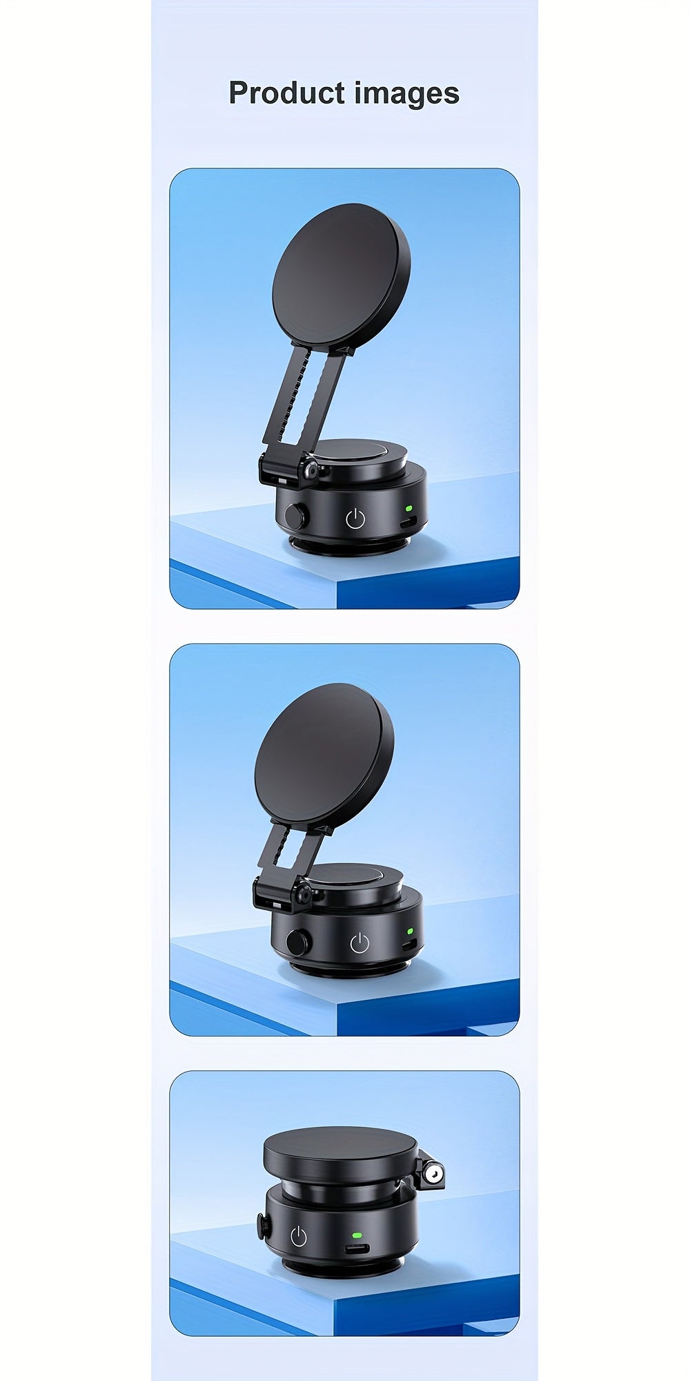 Upgraded Magnetic Phone Holder with 360° Rotation & Retractable Design - Strong Suction Cup, Adjustable Wall Mount for Car, Gym, Desk Car Phone Holder