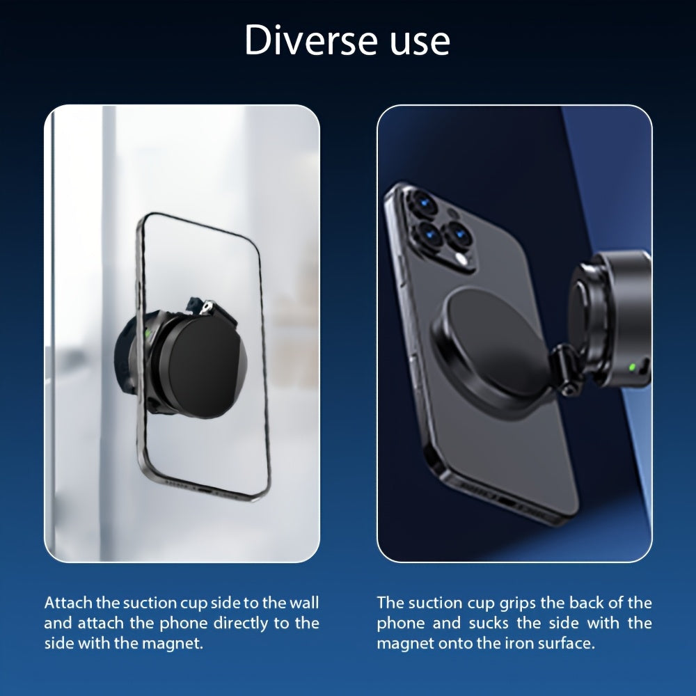 Upgraded Magnetic Phone Holder with 360° Rotation & Retractable Design - Strong Suction Cup, Adjustable Wall Mount for Car, Gym, Desk Car Phone Holder