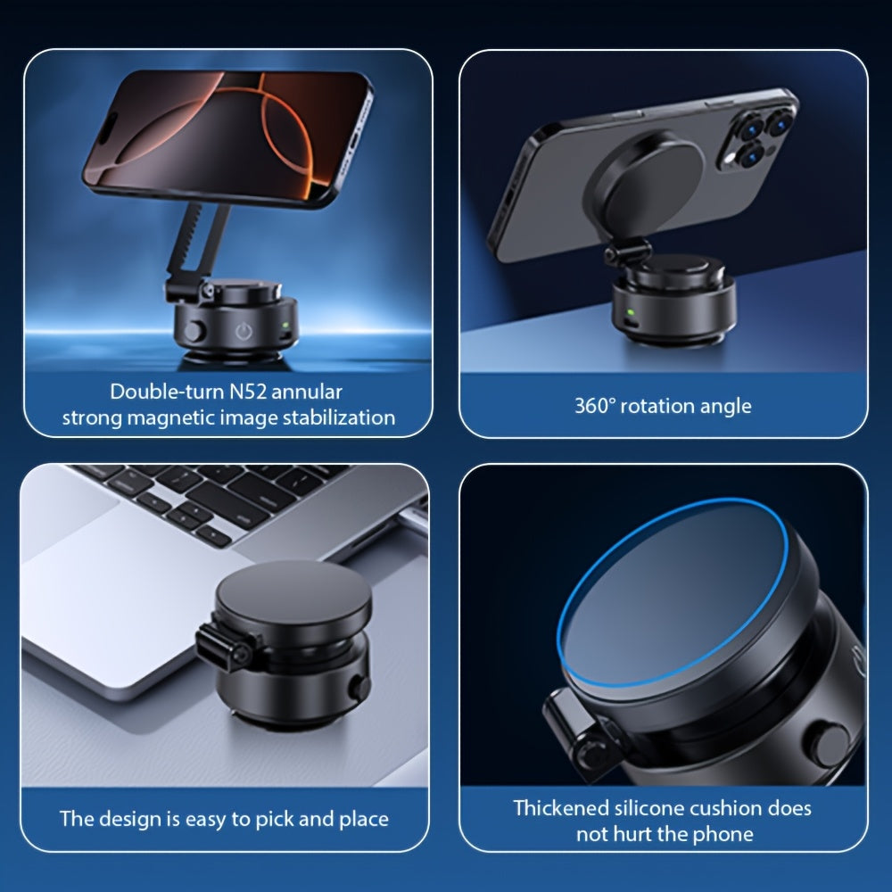 Upgraded Magnetic Phone Holder with 360° Rotation & Retractable Design - Strong Suction Cup, Adjustable Wall Mount for Car, Gym, Desk Car Phone Holder